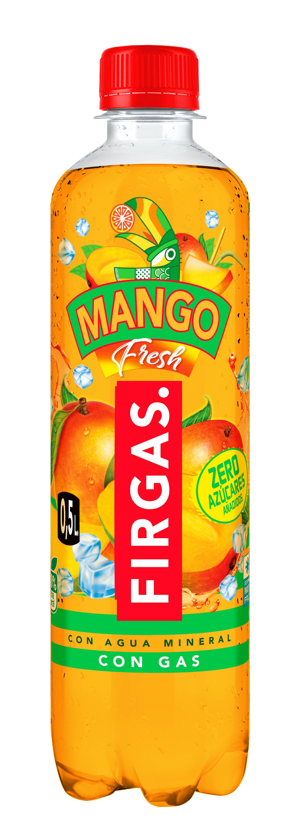 Agua con gas firgas mango 50cl.